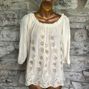 Lucky Brand Embroidered Top